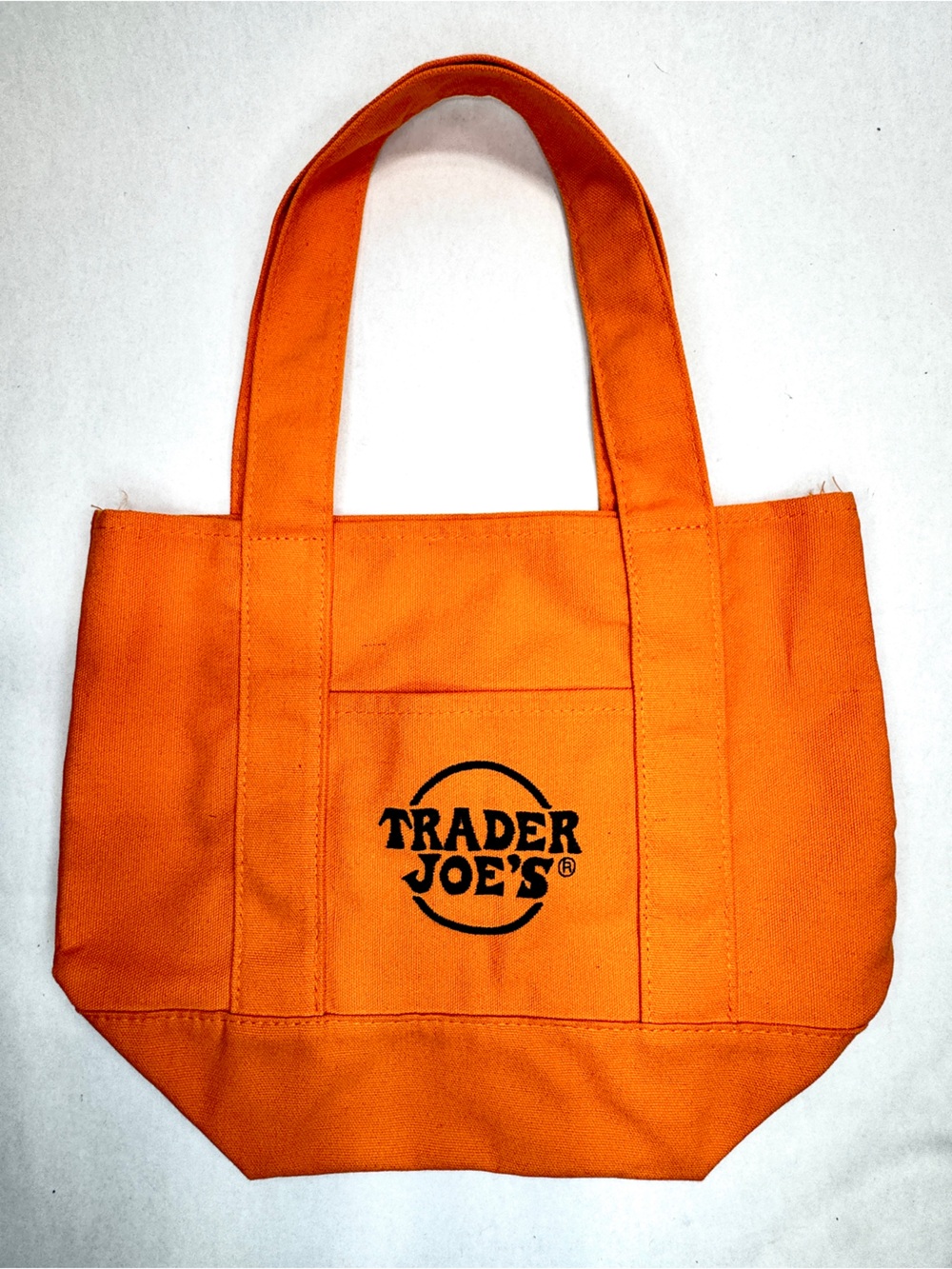 Trader Joe's Mini Canvas Tote Bags - Halloween Orange/ Black